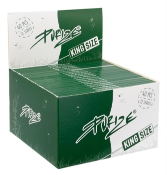 PURIZE® King Size Wide Unbleached Zigarettenpapier 40er Box Blättchen Papers